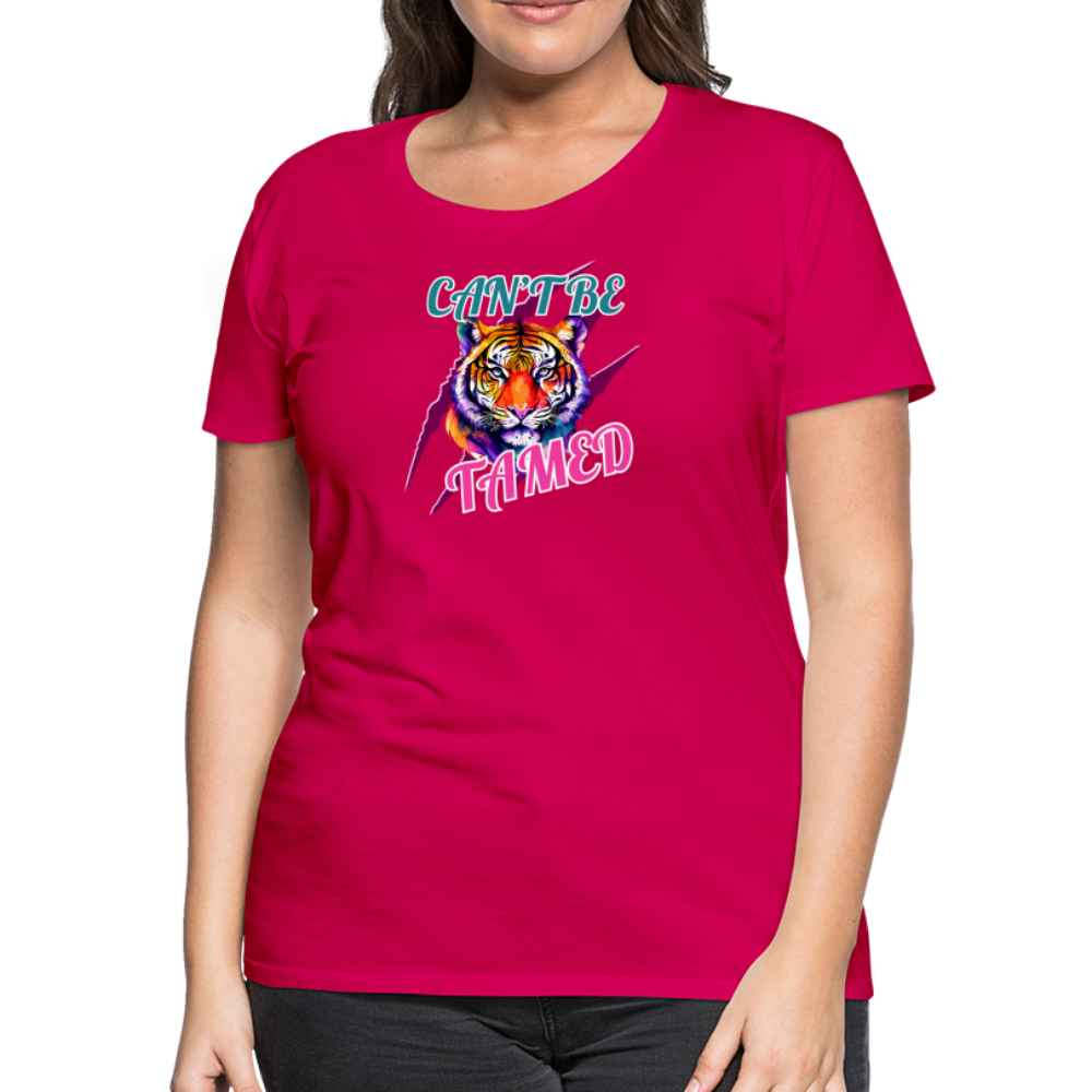 CAN'T BE TAMED Women’s Premium T-Shirt - dark pink
