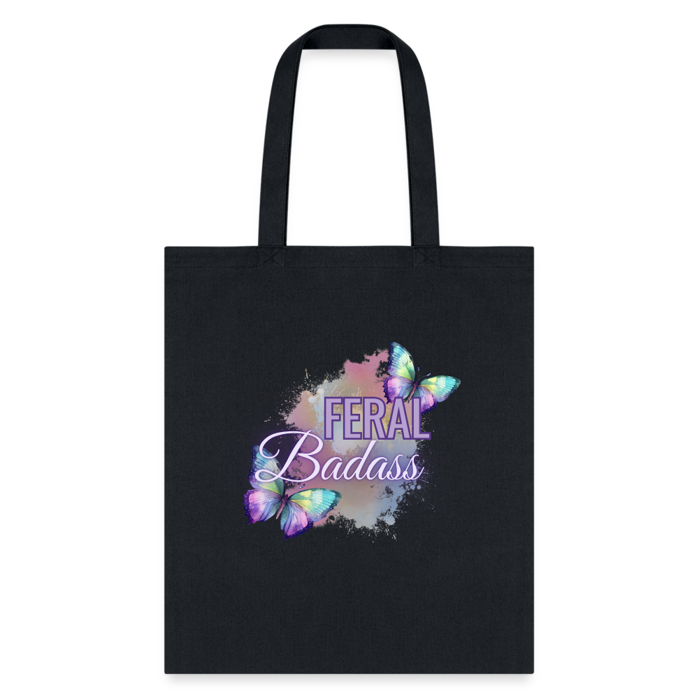 Feral Badass Tote Bag - black