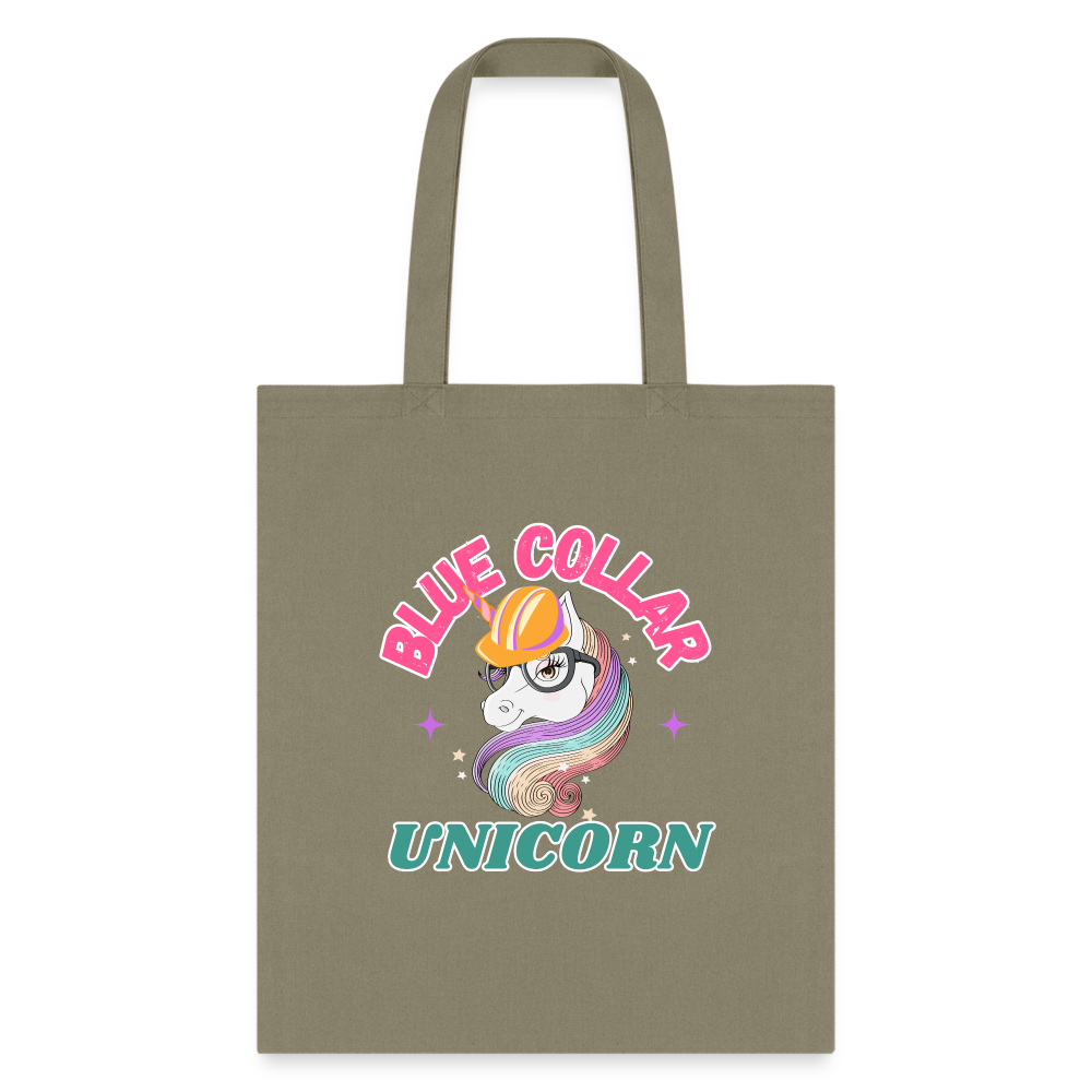BLUE COLLAR UNICORN Tote Bag - khaki