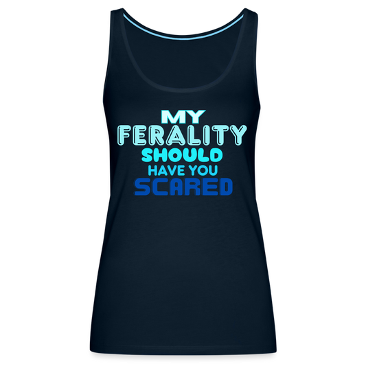 FERALITY Women’s Premium Tank Top - deep navy