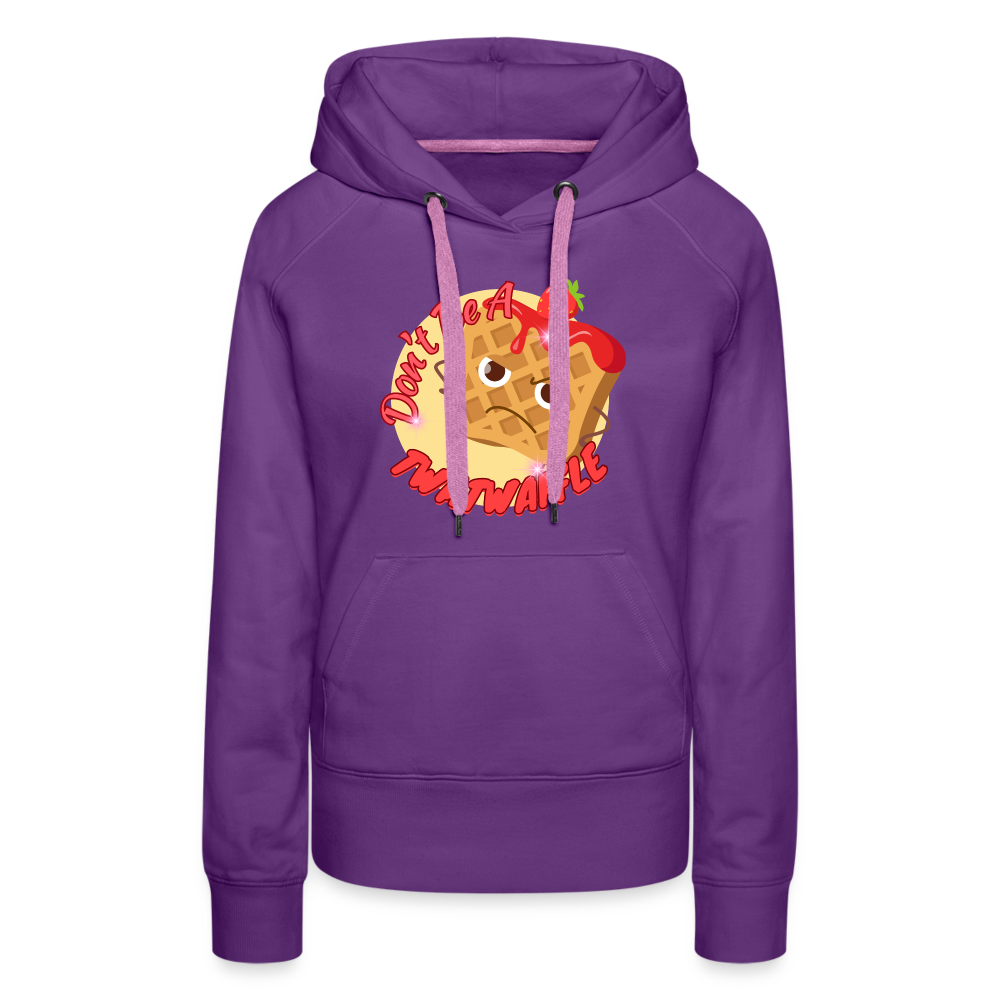 "Waffle" – Women’s Premium Hoodie - purple