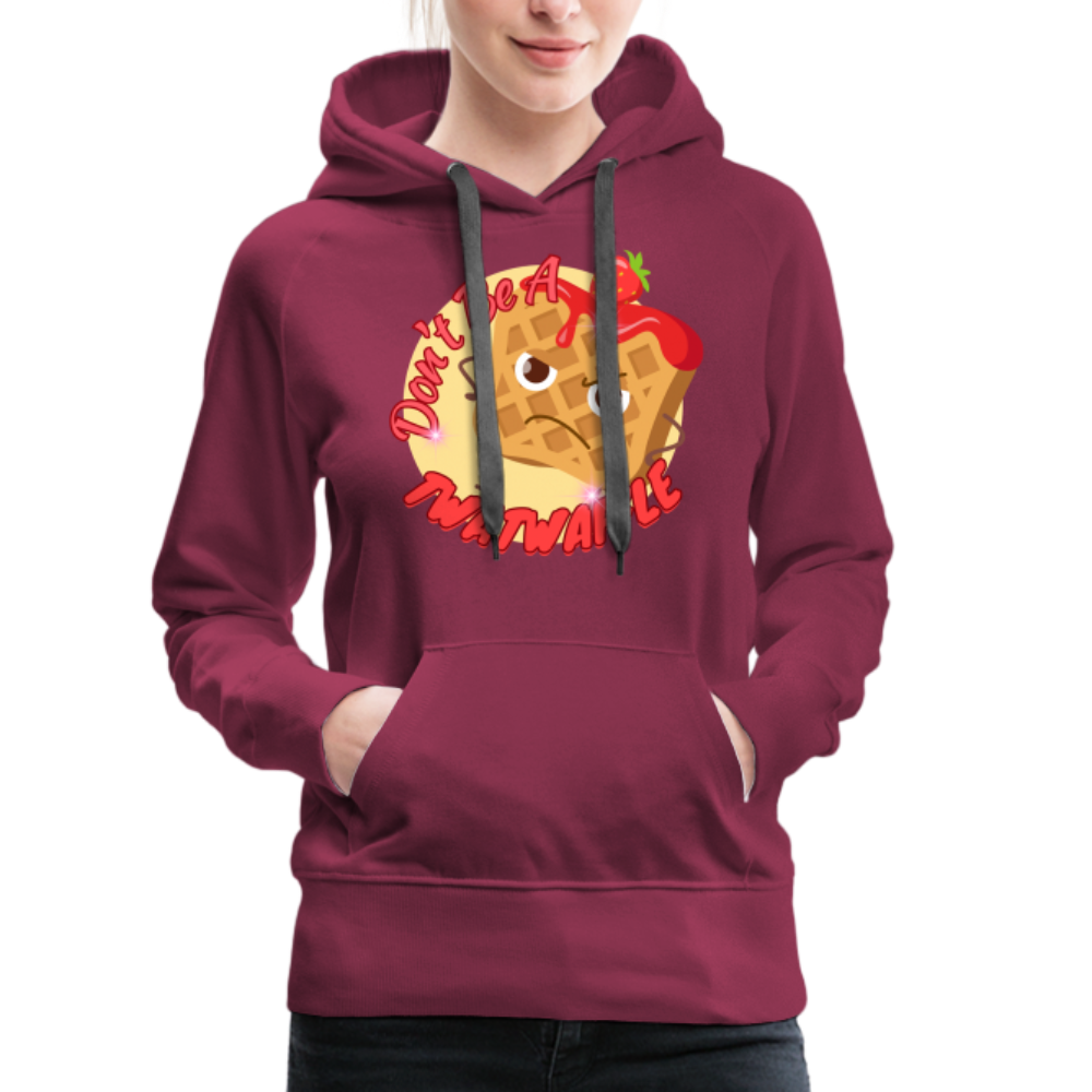 "Waffle" – Women’s Premium Hoodie - burgundy