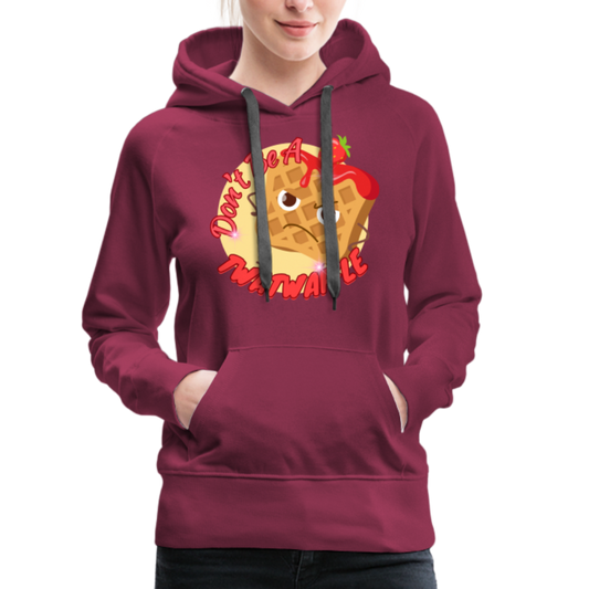 "Waffle" – Women’s Premium Hoodie - burgundy