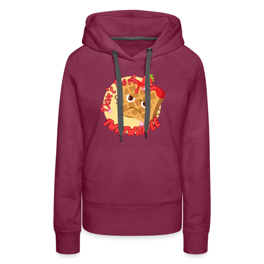 "Waffle" – Women’s Premium Hoodie - burgundy