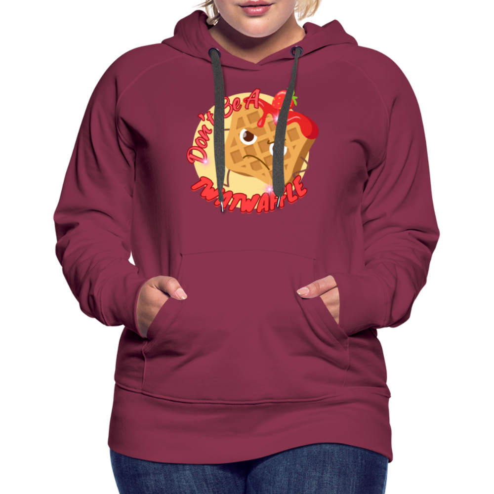 "Waffle" – Women’s Premium Hoodie - burgundy