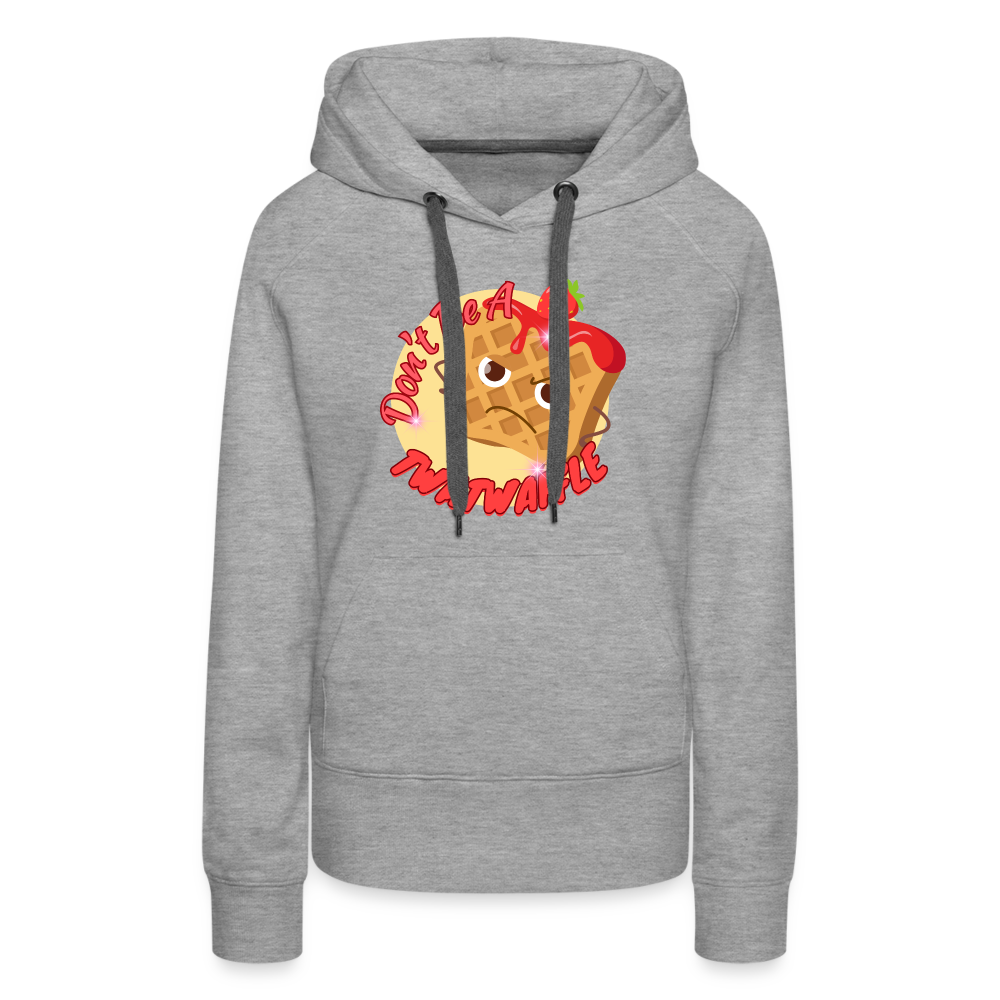 "Waffle" – Women’s Premium Hoodie - heather grey
