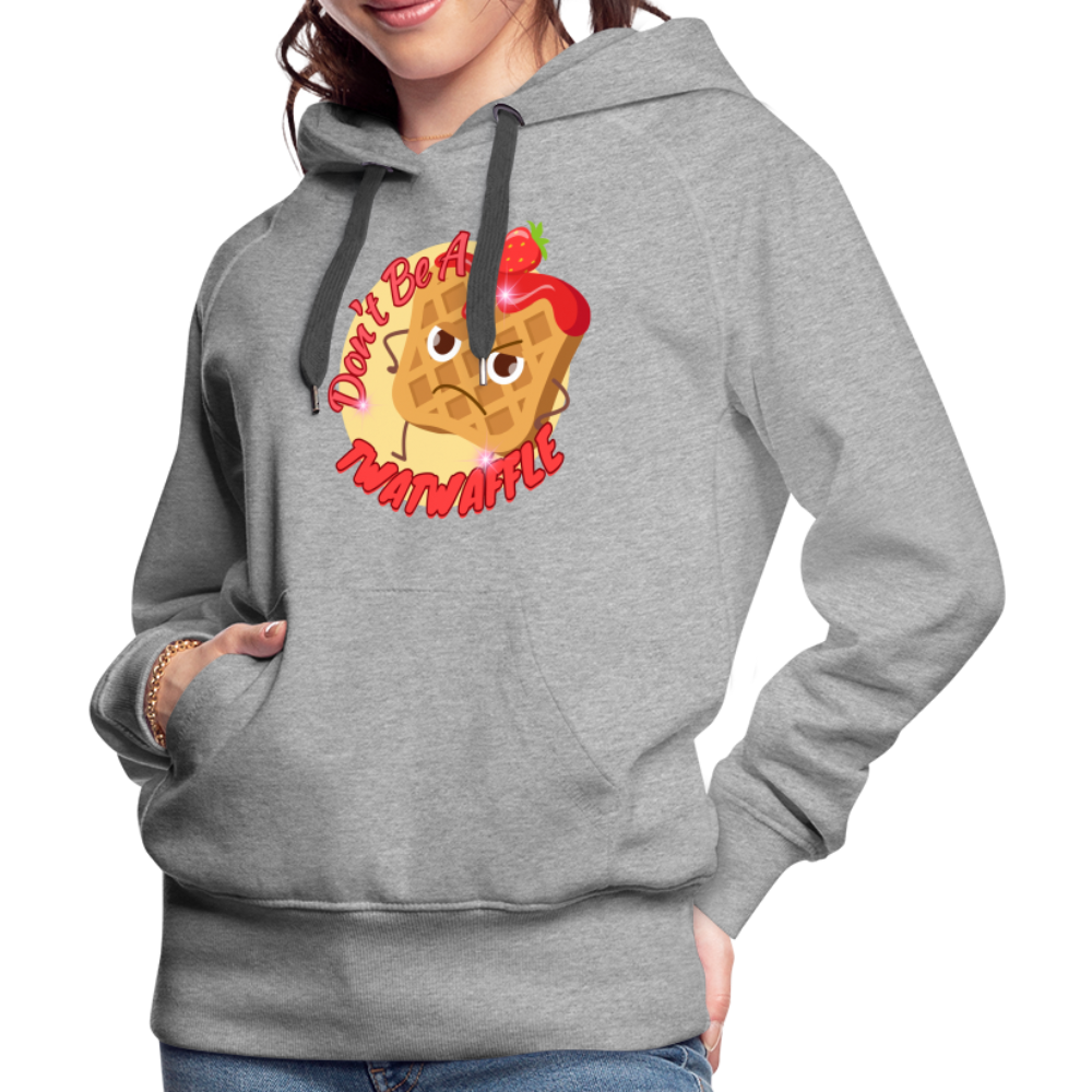 "Waffle" – Women’s Premium Hoodie - heather grey