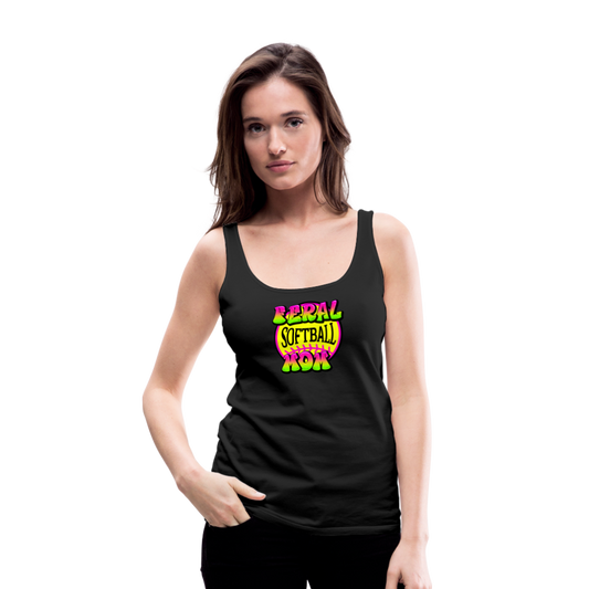 FERAL SOFTBALL MOM Women’s Premium Tank Top - black