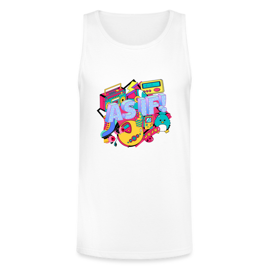 As If Unisex Tri-Blend Organic Tank - white