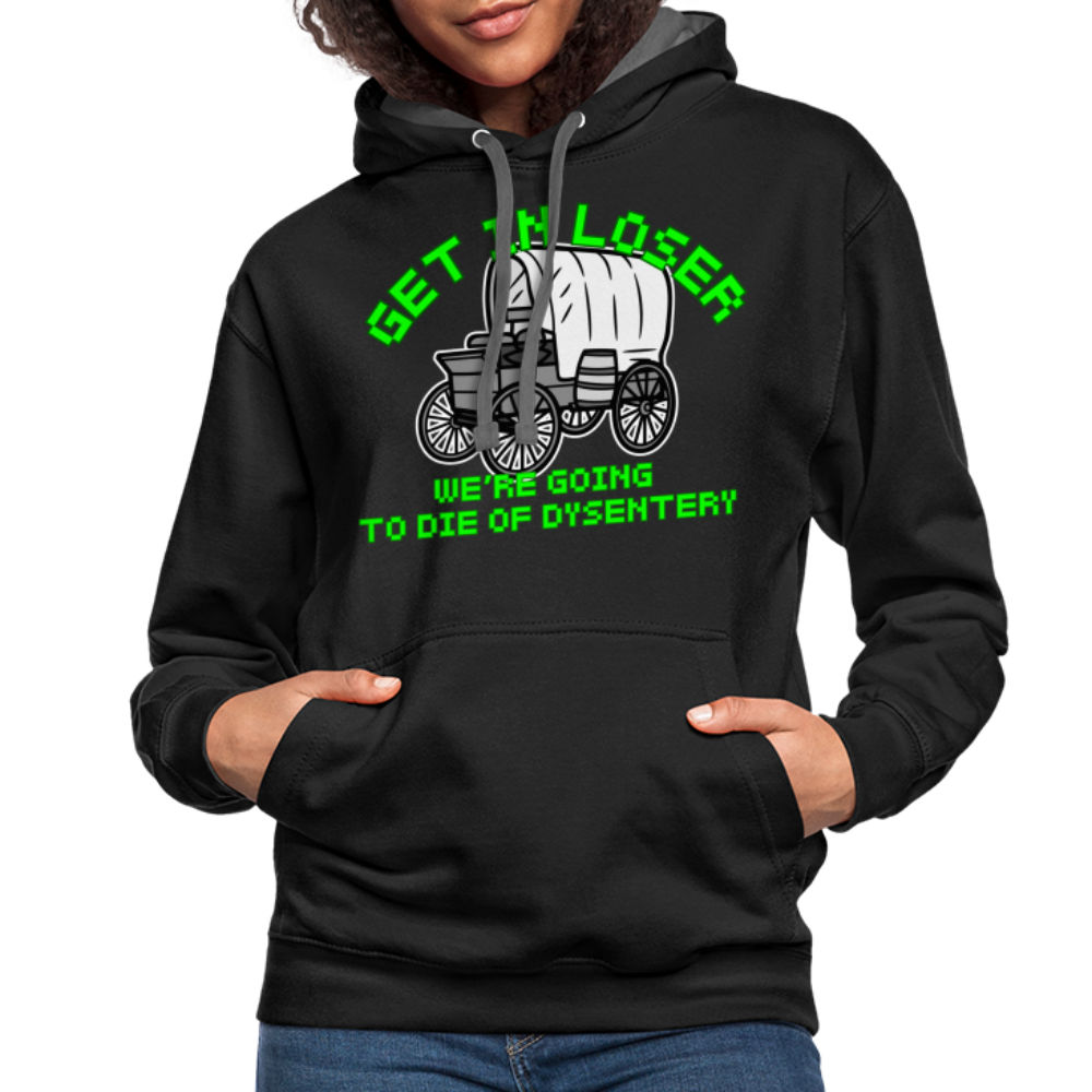 Dysentery Contrast Hoodie - black/asphalt