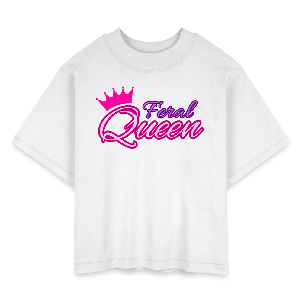 Feral Queen Women's Boxy Tee - white