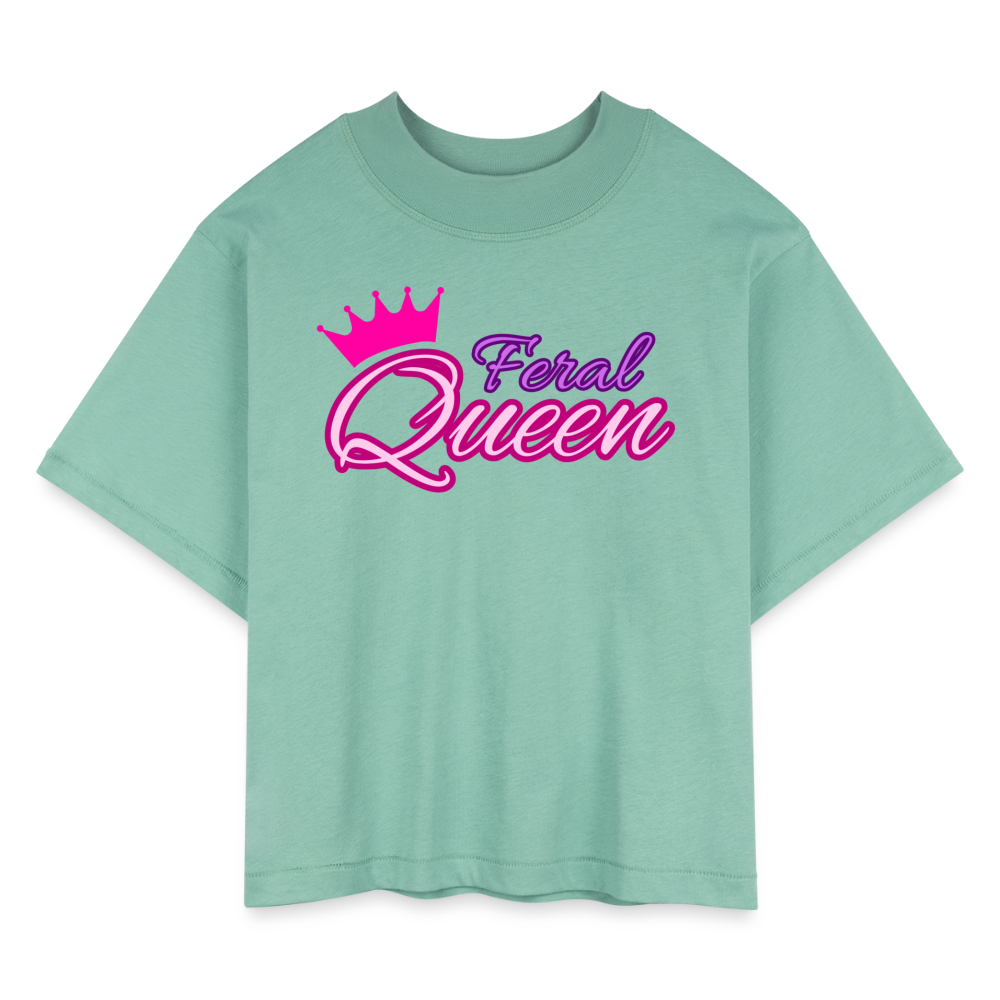 Feral Queen Women's Boxy Tee - saltwater