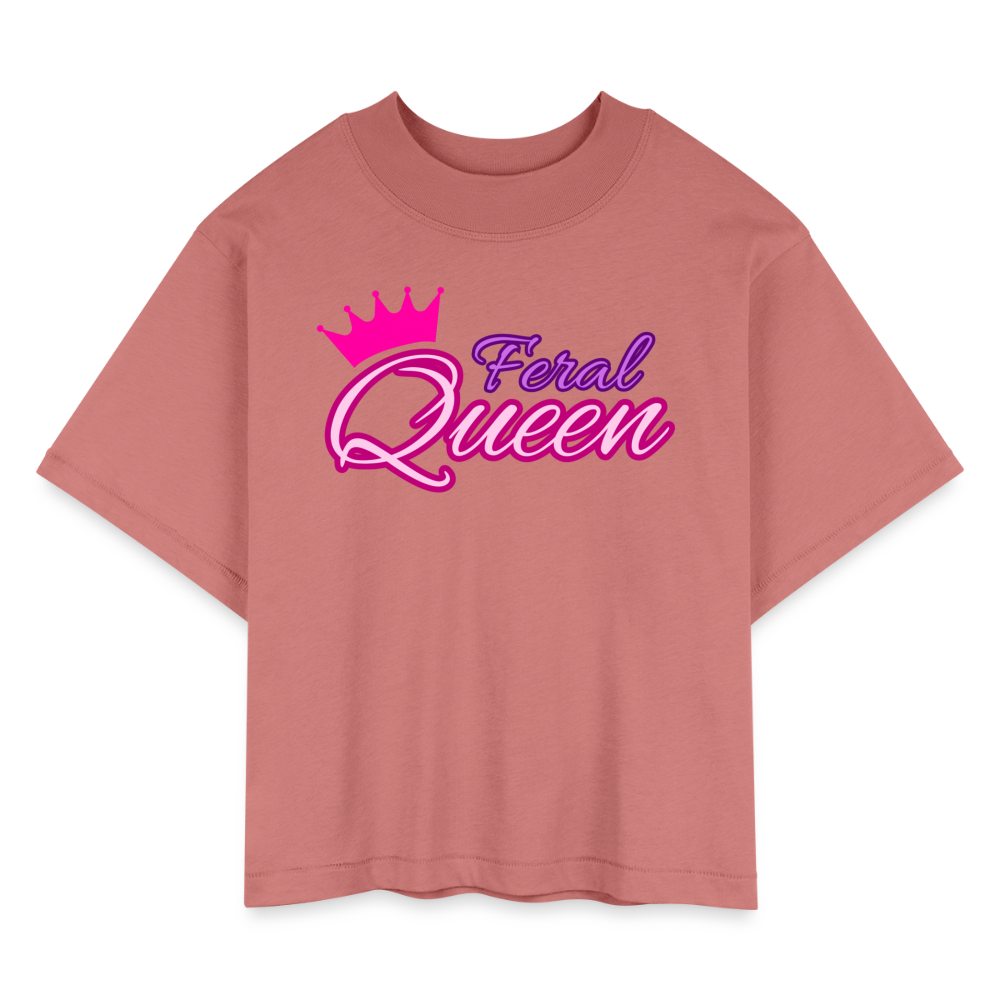 Feral Queen Women's Boxy Tee - mauve