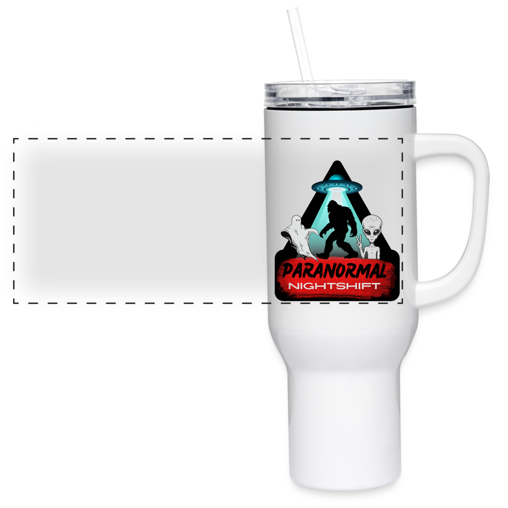 Paranormal Nightshift 40 oz Travel Tumbler - white