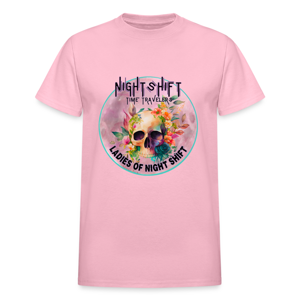 LADIES NIGHT SHIFT Gildan Ultra Cotton Adult T-Shirt - light pink