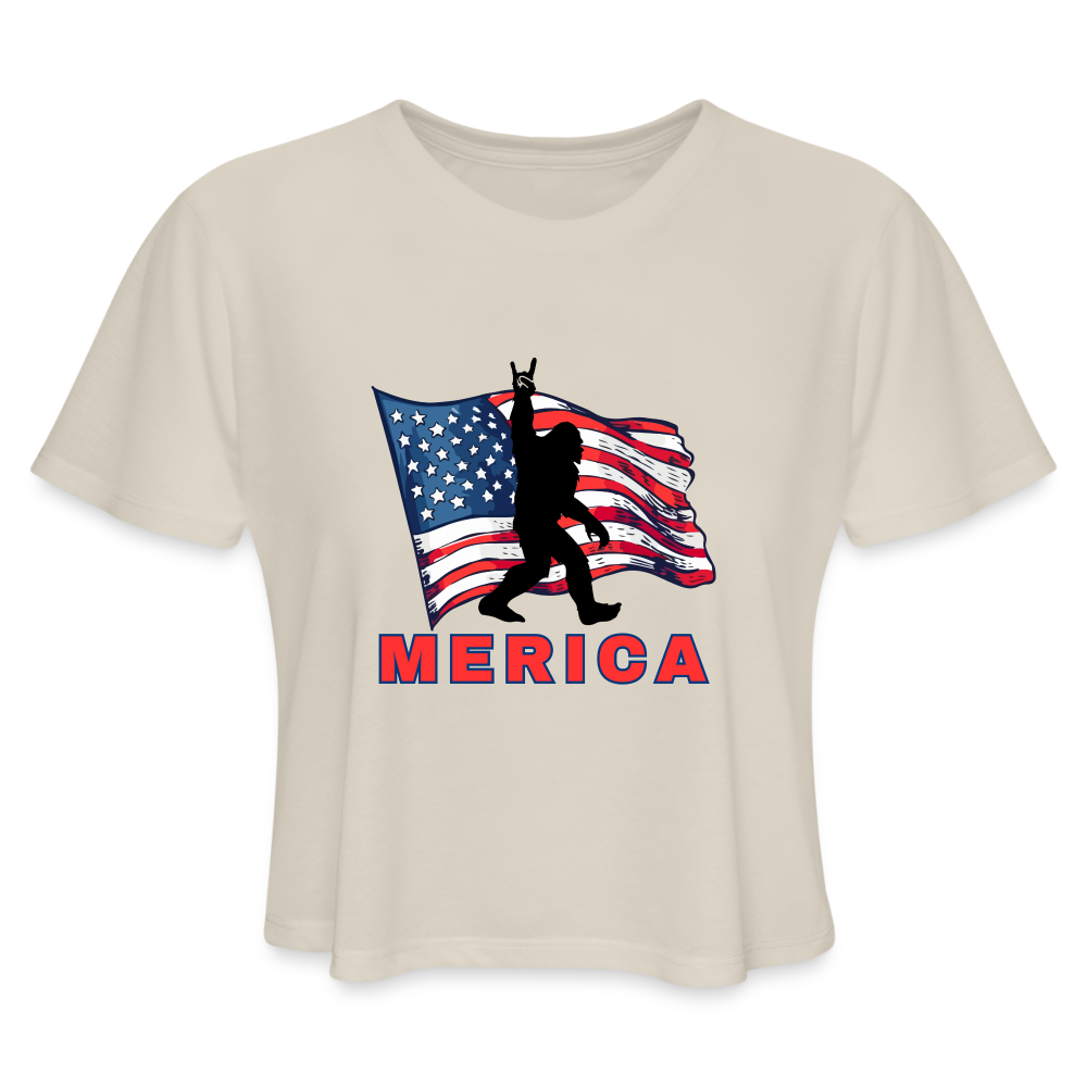 MERICA Women's Cropped T-Shirt - dust