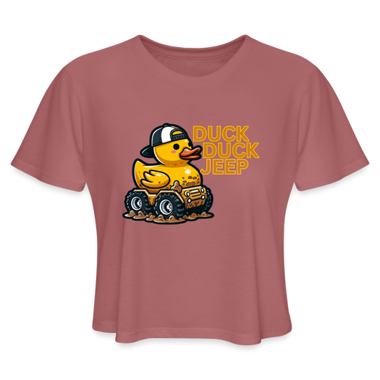DUCK DUCK JEEP Women's Cropped T-Shirt - mauve