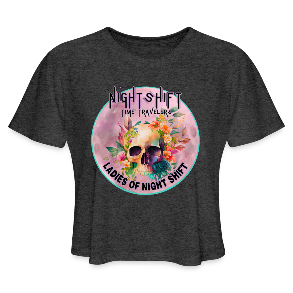 LADIES OF NIGHT SHIFT Women's Cropped T-Shirt - deep heather