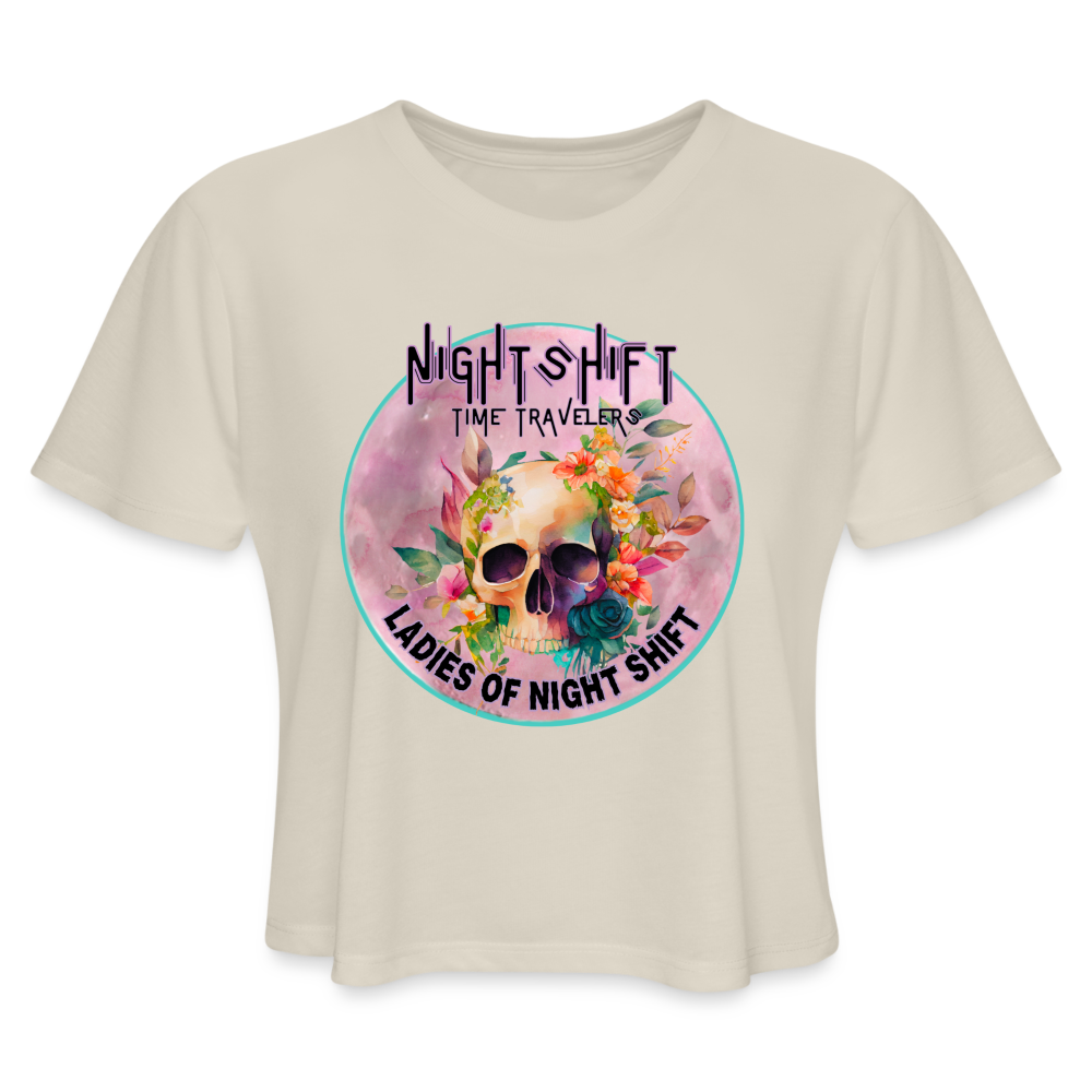 LADIES OF NIGHT SHIFT Women's Cropped T-Shirt - dust