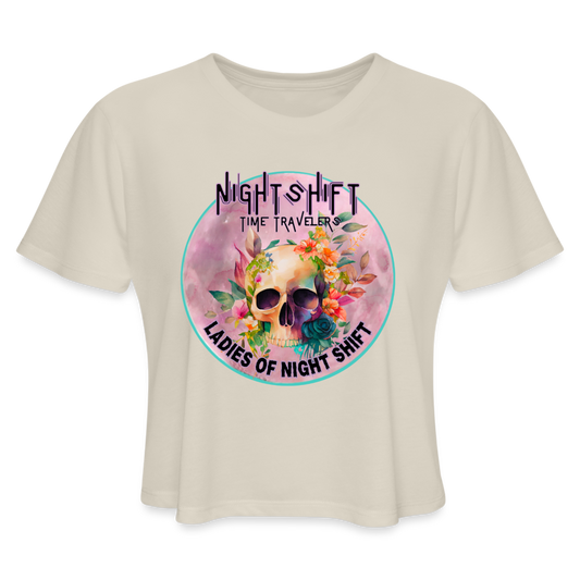 LADIES OF NIGHT SHIFT Women's Cropped T-Shirt - dust