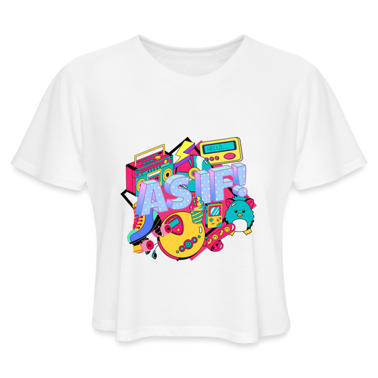 NOSTALGIA AS IF Women's Cropped T-Shirt - white