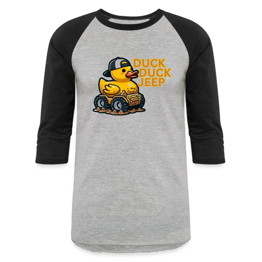 DUCK DUCK JEEP Baseball T-Shirt - heather gray/black