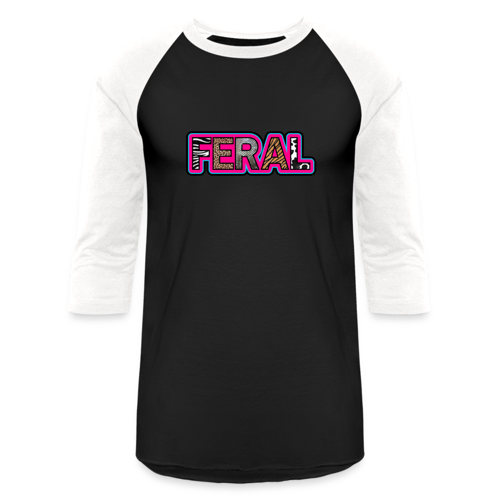 FERAL Baseball T-Shirt - black/white