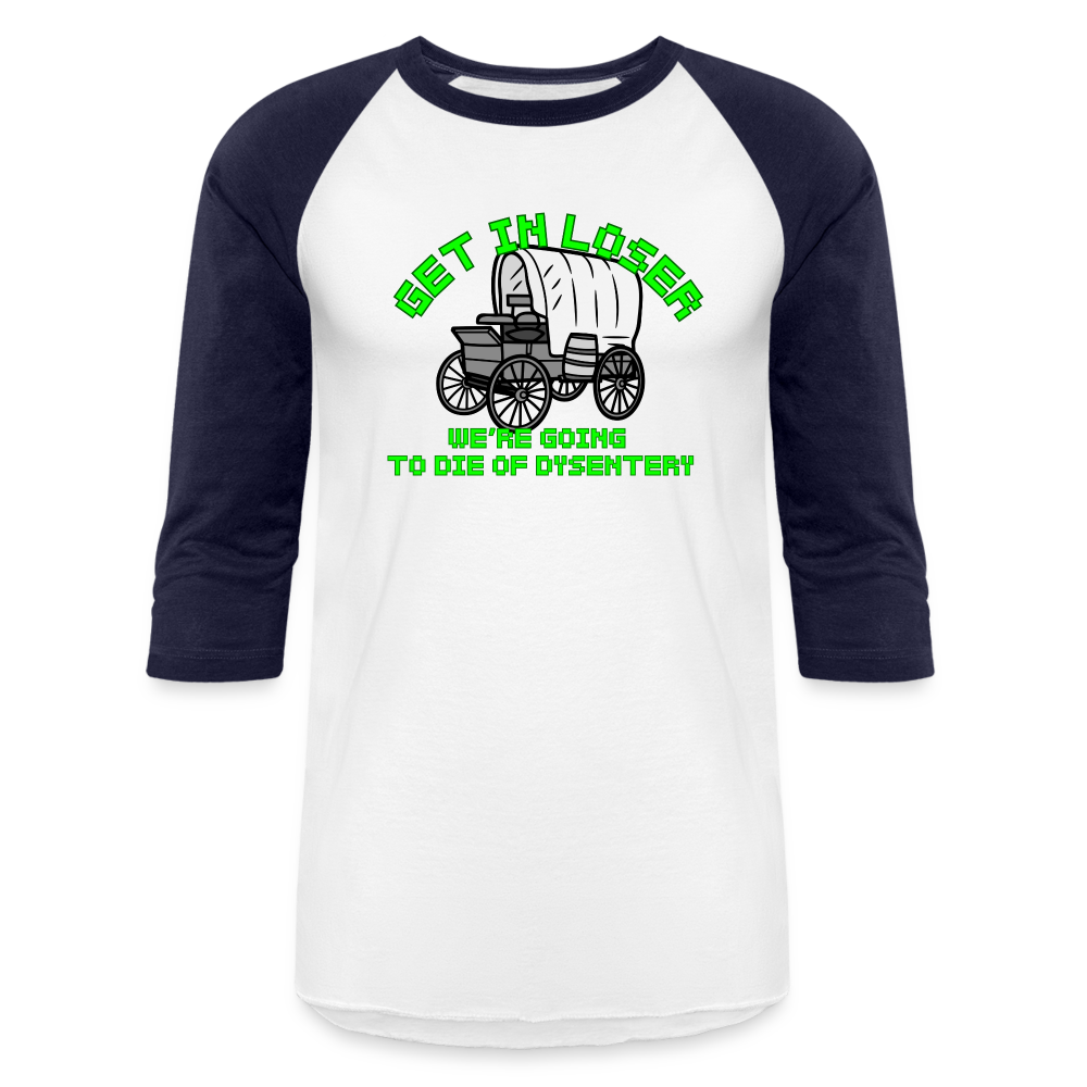 GET IN LOSER Baseball T-Shirt - white/navy