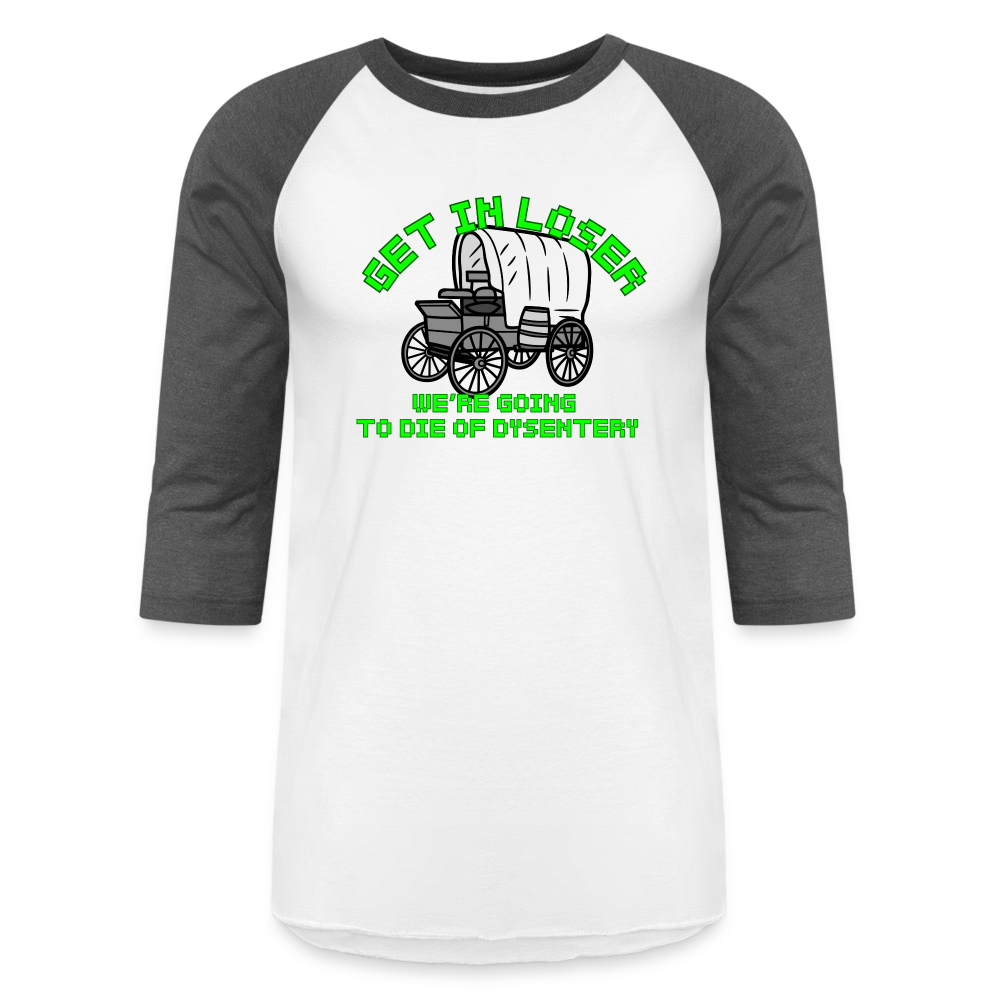 GET IN LOSER Baseball T-Shirt - white/charcoal