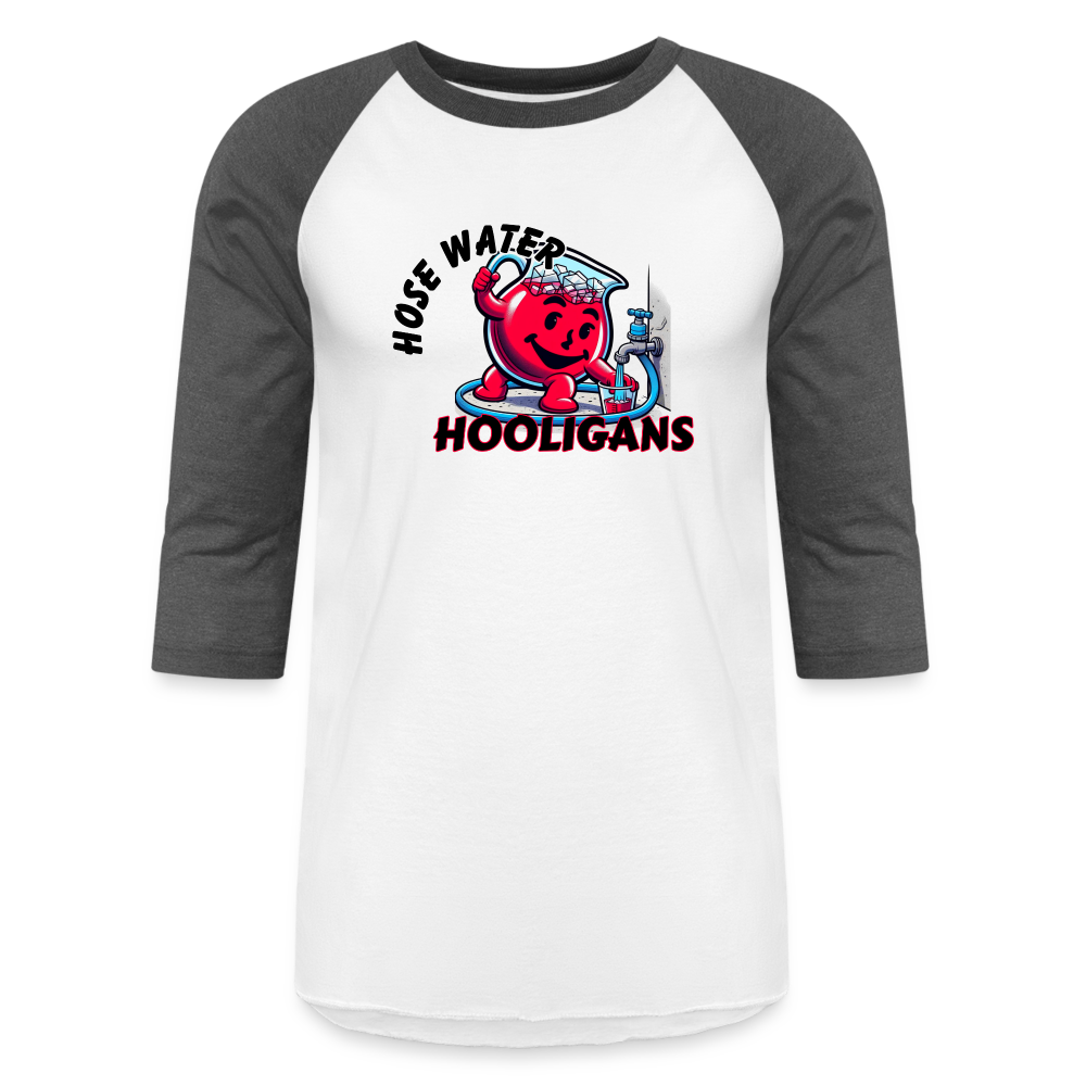 HOSE WATER HOOLIGAN Baseball T-Shirt - white/charcoal