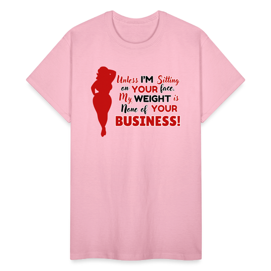 BENNETT PEACH "SITTING ON YOUR FACE" Gildan Ultra Cotton Adult T-Shirt - light pink