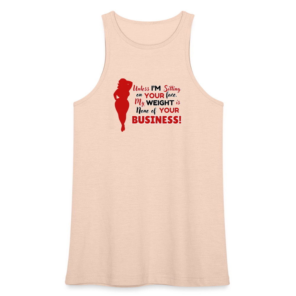 BENNETT PEACH "SITTING ON YOUR FACE" American Apparel Women’s Racerneck Tank - natural
