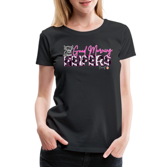 BENNETT PEACH "GOOD MORNING HEIFFERS" Women's Cropped T-Shirt Women’s Premium T-Shirt - black