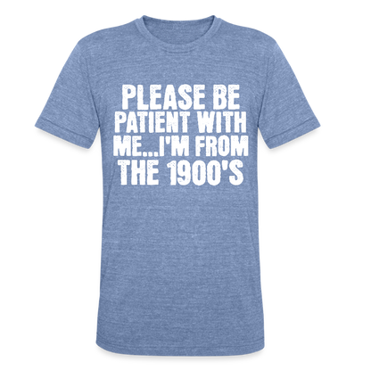 BENNETT PEACH FROM THE 1900S Unisex Tri-Blend T-Shirt - heather blue