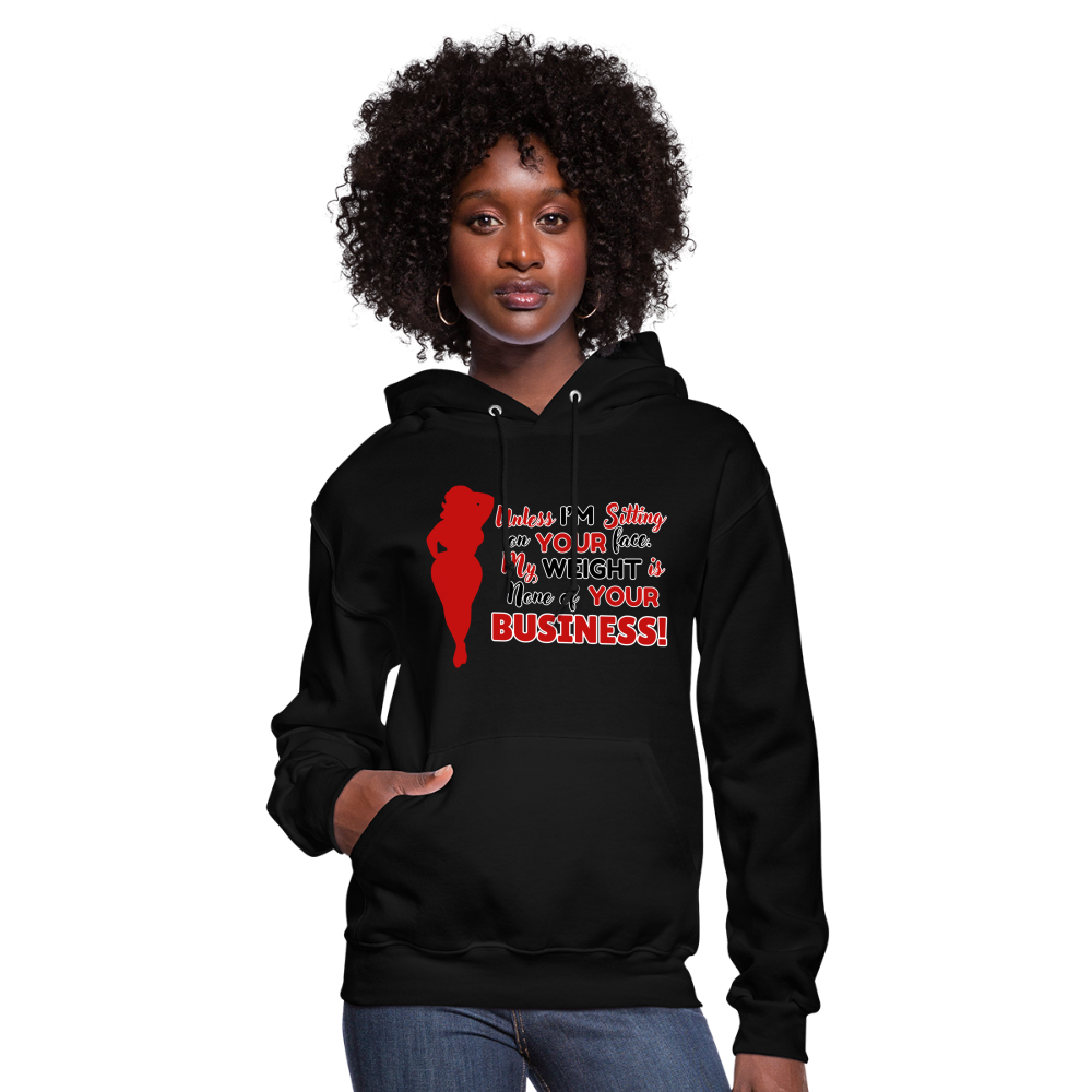 BENNETT PEACH SITTING ON YOUR FACE Women's Hoodie - black