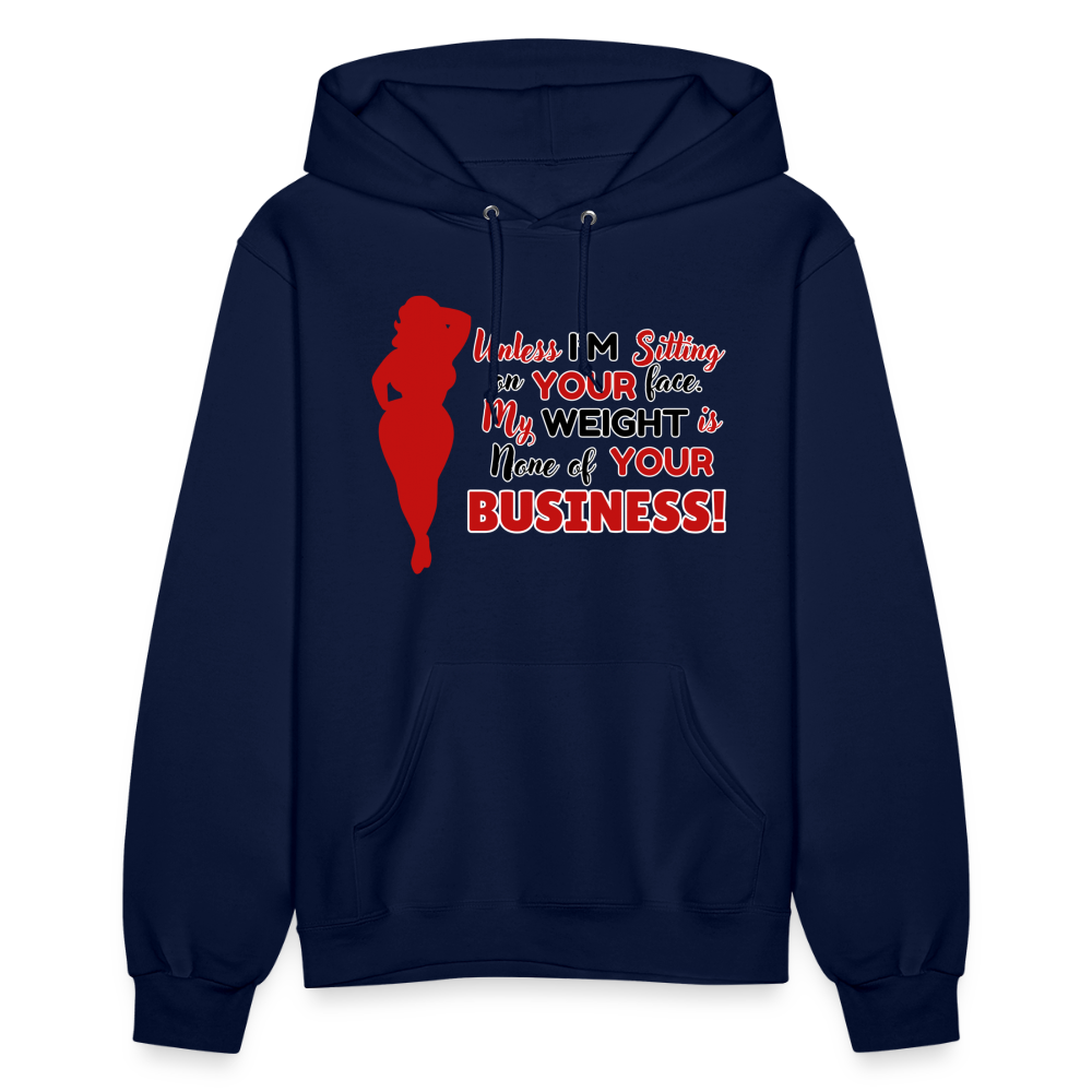 BENNETT PEACH SITTING ON YOUR FACE Women's Hoodie - navy