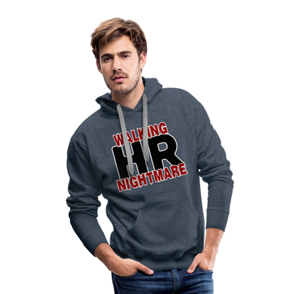 WALKING HR VIOLATION Men’s Premium Hoodie - heather denim