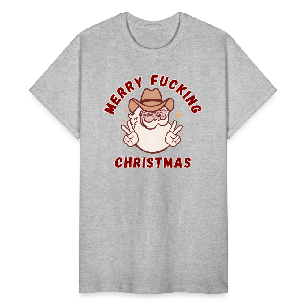 MERRY F*CKING CHRISTMAS Gildan Ultra Cotton Adult T-Shirt - heather gray