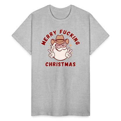 MERRY F*CKING CHRISTMAS Gildan Ultra Cotton Adult T-Shirt - heather gray