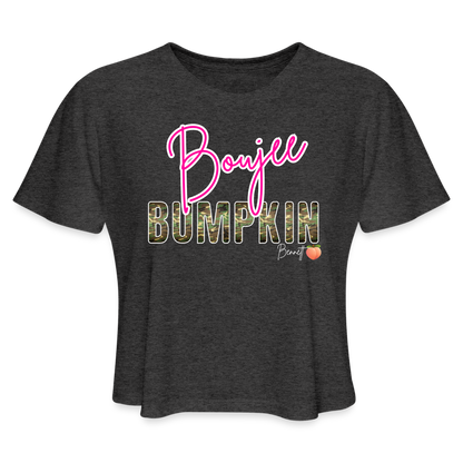 BENNETT PEACH BOUJEE BUMPKIN Women's Cropped T-Shirt - deep heather