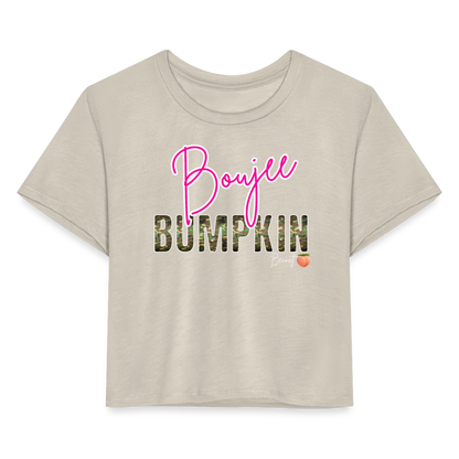BENNETT PEACH BOUJEE BUMPKIN Women's Cropped T-Shirt - dust