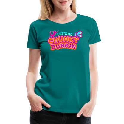 BENNETT PEACH "CHUNKY DUNKIN" Women’s Premium T-Shirt - teal