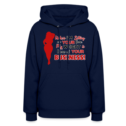 BENNETT PEACH SITTING ON YOUR FACE Women's Hoodie - navy