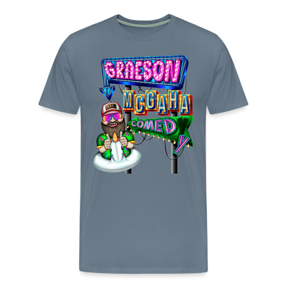 Unisex Graeson Mcgaha Comedy Men's Premium T-Shirt - steel blue