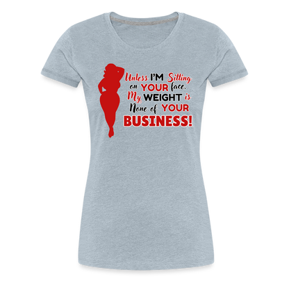 BENNETT PEACH "SITTING ON YOUR FACE"  Women’s Premium T-Shirt - heather ice blue