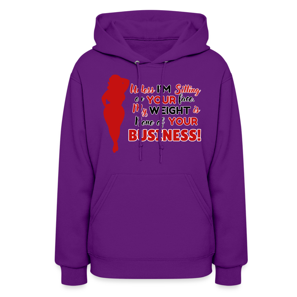 BENNETT PEACH SITTING ON YOUR FACE Women's Hoodie - purple