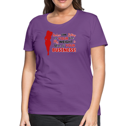 BENNETT PEACH "SITTING ON YOUR FACE"  Women’s Premium T-Shirt - purple