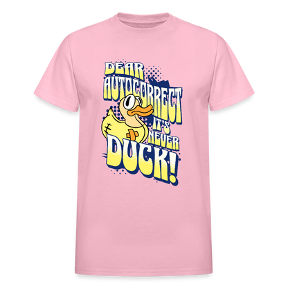 NEVER DUCK Gildan Ultra Cotton Adult T-Shirt - light pink
