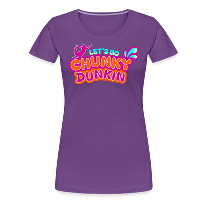 BENNETT PEACH "CHUNKY DUNKIN" Women’s Premium T-Shirt - purple