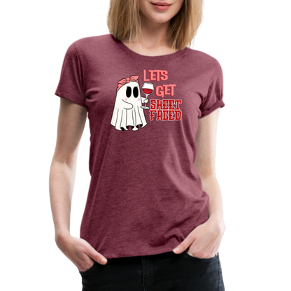 BENNETT PEACH SHEETFACED Women’s Premium T-Shirt - heather burgundy